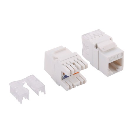 conector hembra keystone de inserción rj45 utp cat.6 punch-down 180°