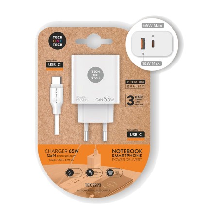 încărcător de rețea pentru laptop și telefon cu cablu gan pd 65 w 5 a 1,2 m