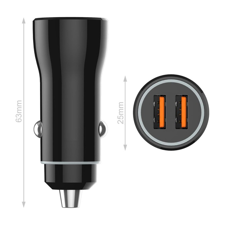 TECH ONE Carregador de cotxe doble per a encenedor 2,4 A 12
