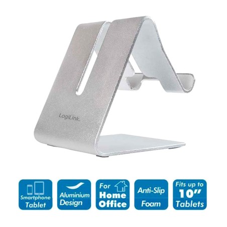 support en aluminium pour smartphone et tablette 6,3x7,5x7,5cm