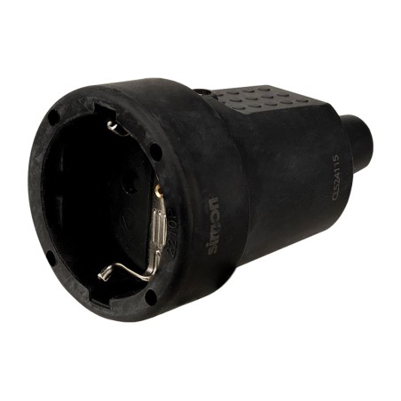 spina schuko in gomma 2p+t 16 a 250 v