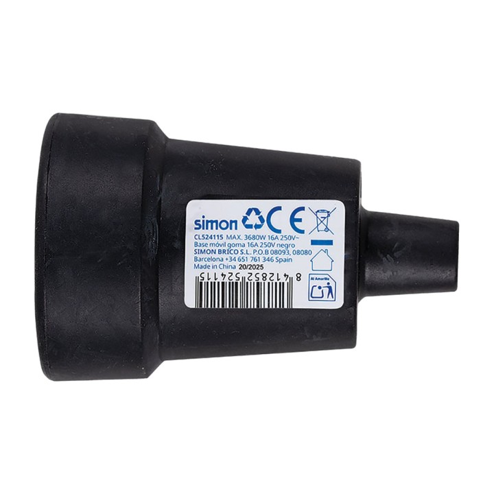 SIMON Spina Schuko in gomma 2P+T 16 A 250 V (5UD) 42056VAR