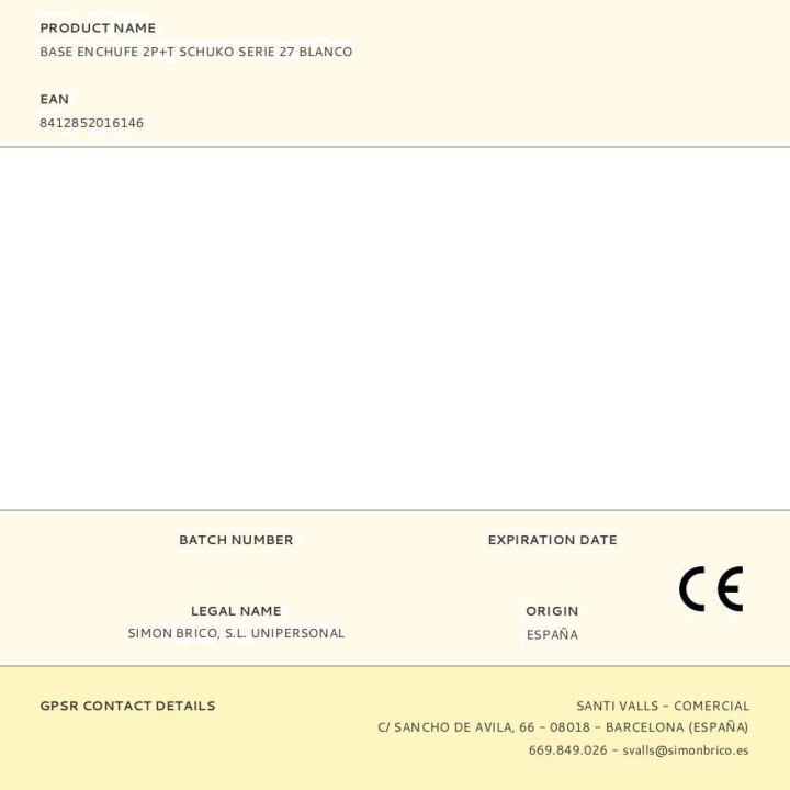 SIMON Schuko-pistorasia lapsilukolla SERIE-27 2P+T 10 A 250