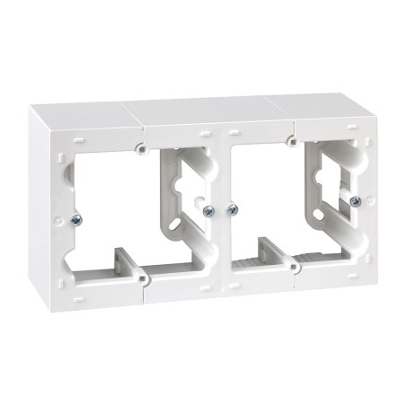 caja de superficie doble para mecanismos serie-10 15,5x8,4cm