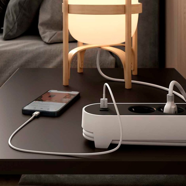 SIMON Bloc multiprise à 5 prises avec 2 ports USB et