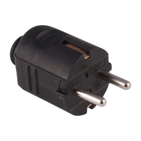 schuko-stik med lige udgang 2p+t 16 a 250 v