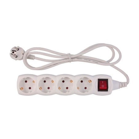 monipistorasia, 4 pistorasiaa ja kytkin basic line h05vv-f 3g1,5 mm2 16 a 250 v 1,5 m