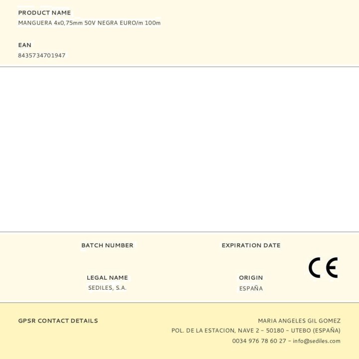 SEDILES Câble électrique multipolaire pour remorques et
