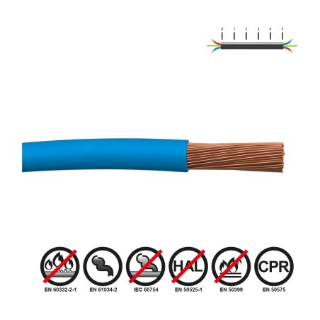 flexibel enledarkabel halogenfri per meter h07z1-k 450/750v