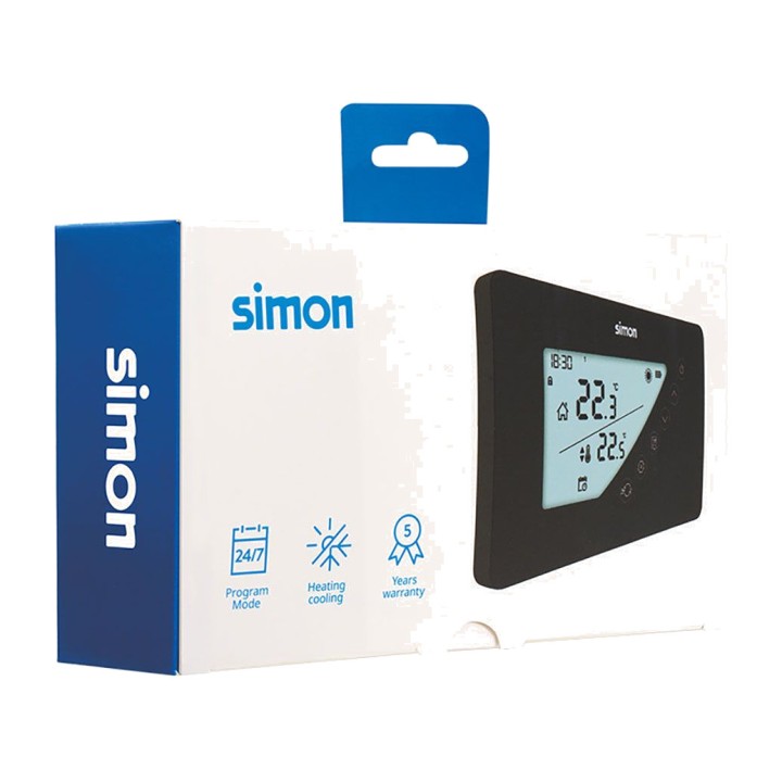SIMON Termostato digital programable semanal con pantalla