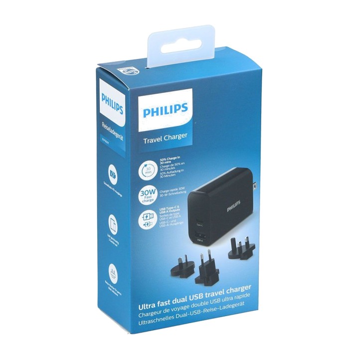 PHILIPS Ultraschnelles Reiseladegerät mit internationalen