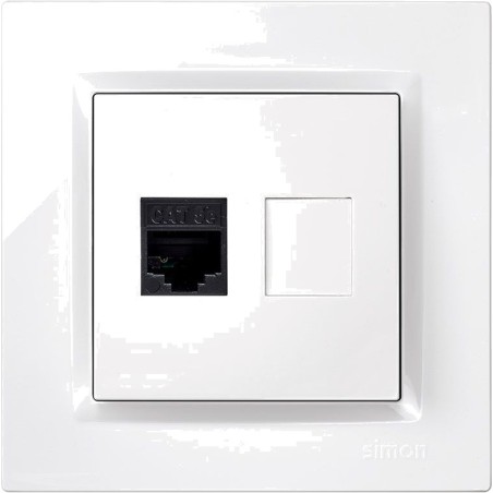 flush-mounted data socket with frame serie-10 rj45 cat.5e