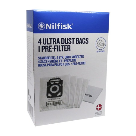 synthetische vervangingsstofzuigerzakken met filter elite/extreme/gm200-500 4 uds