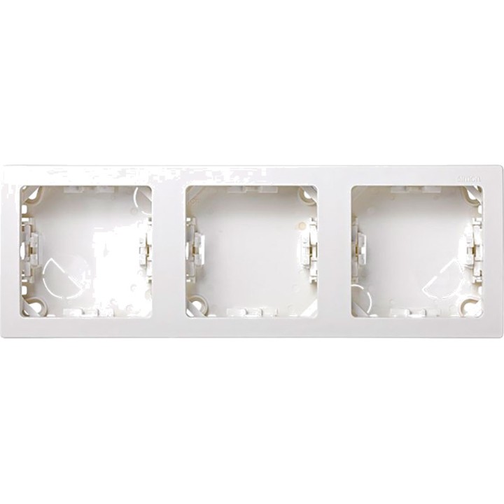 SIMON Plaque en saillie horizontale avec support 3 postes 73