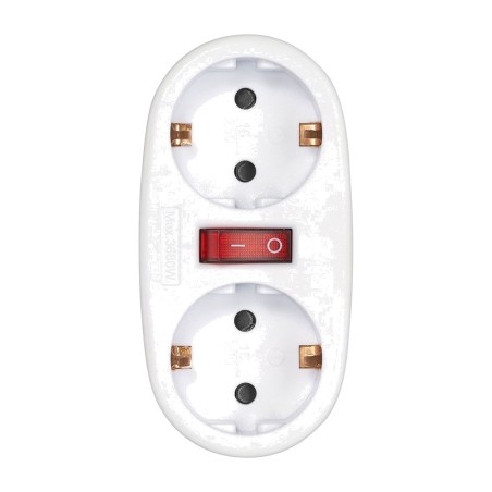 čelni adapter schuko z 2 vtičnicama in stikalom 16 a 250 v