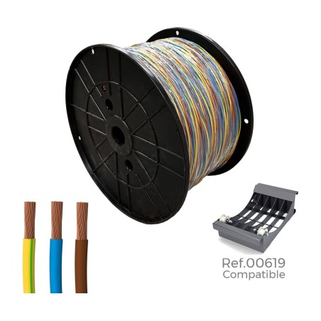 cavo unipolare intrecciato a 3 colori in bobina h07z1-k 450/750v