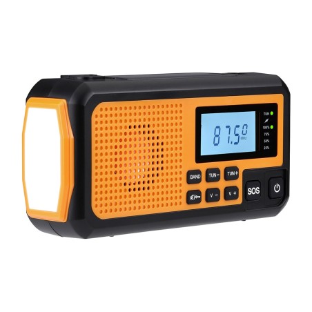 multifunction emergency radio with flashlight and power bank fa350044