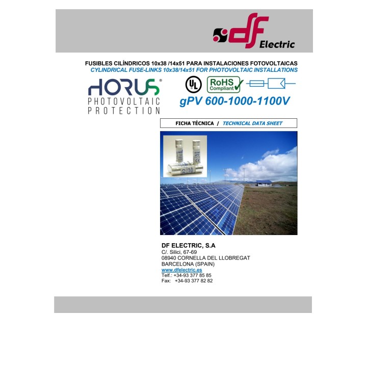 DF ELECTRIC Fusible pour installation photovoltaïque GPV