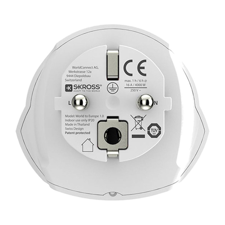 SKROSS Universal reseadapter till Europa 1500211-E 40905