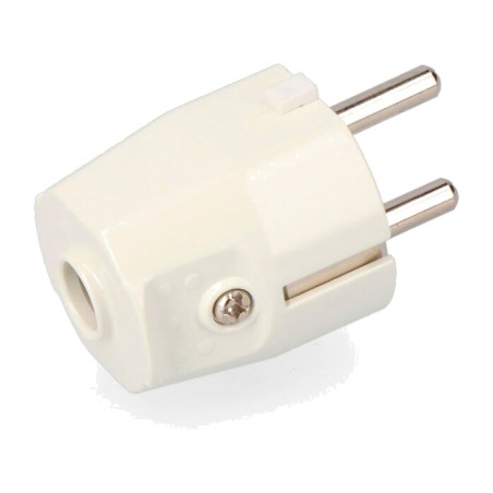 schuko plug with front cable outlet 2p+t 10/16 a 250 v 4,8 mm