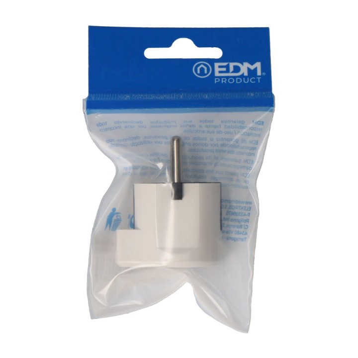 EDM Schuko-pistoke sivulähdöllä 2P+T 16 A 250 V (5UD)
