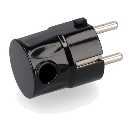 wtyczka schuko z wyjściem kabla z boku 2p+t 16 a 250 v