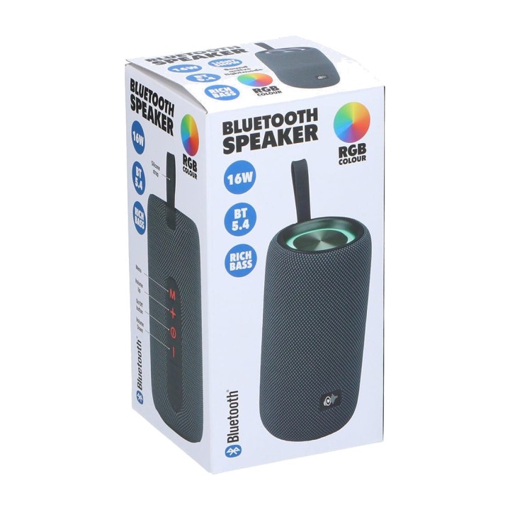 Boxă bluetooth RGB cu mâner din silicon 16 W 8 X 16,8 CM