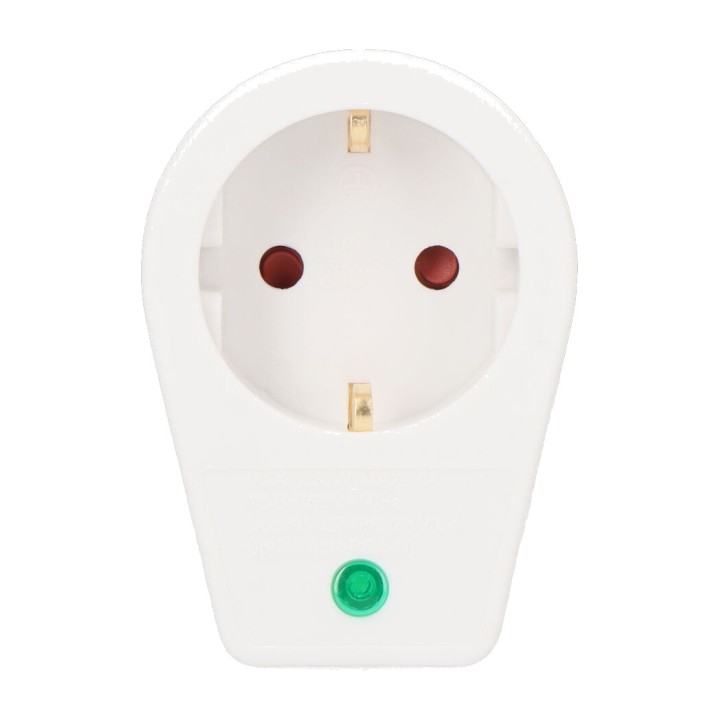 EDM Adaptador schuko amb protecció tèrmica 10 A 250 V R40049