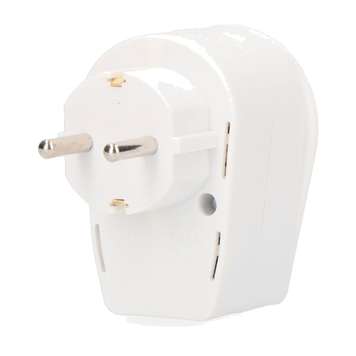 EDM Adaptador schuko con protección térmica 10 A 250 V R40049