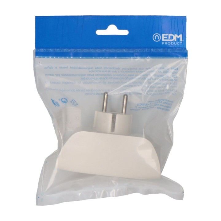 EDM Kaksoisschuko-sovitin etuliitännällä 2P+T 16 A 250 V