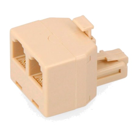 dobbelt 4-vejs telefonadapter rj11