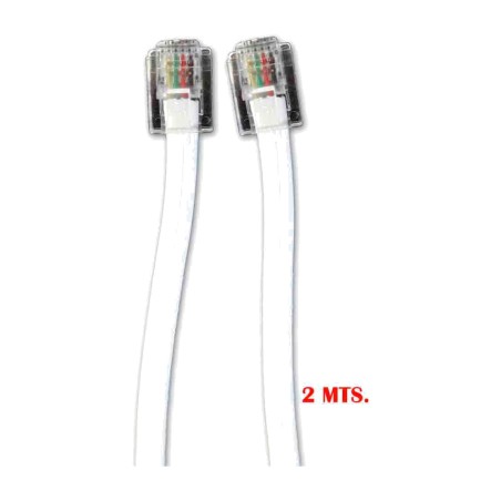 cable de prolongació telefònica de doble mascle de quatre vies rj11
