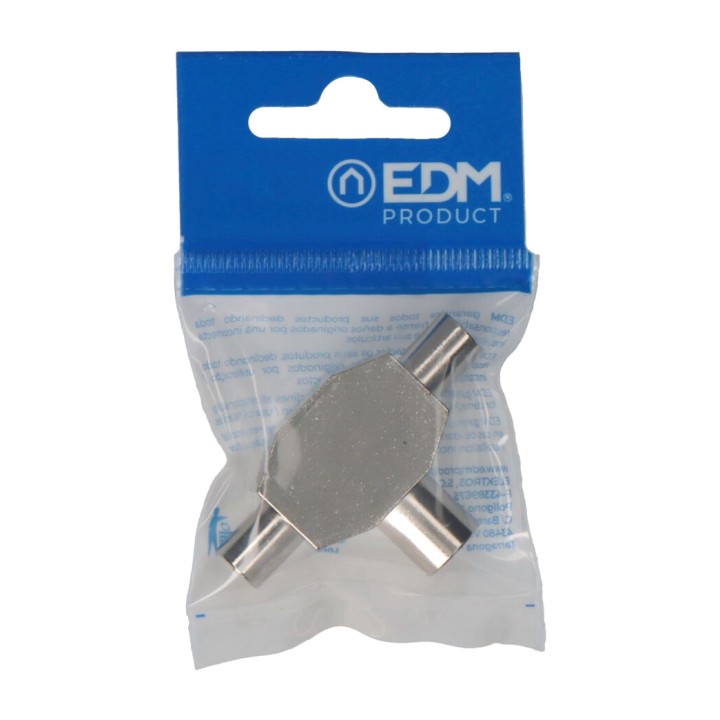EDM Verstärkter Metall-TV-Verteiler, 1 Buchse und 2 Stecker