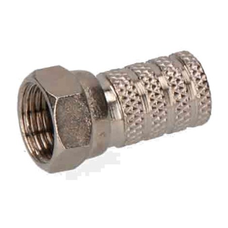 connettore maschio metallico per antenna parabolica f-type