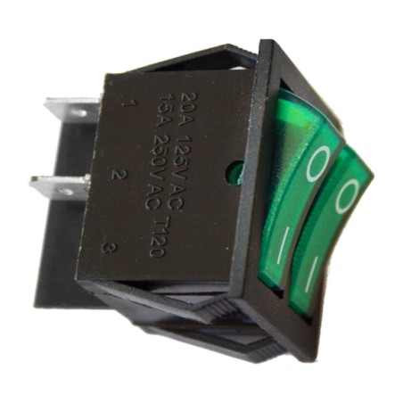double panel-mount switch 15 a 250 v