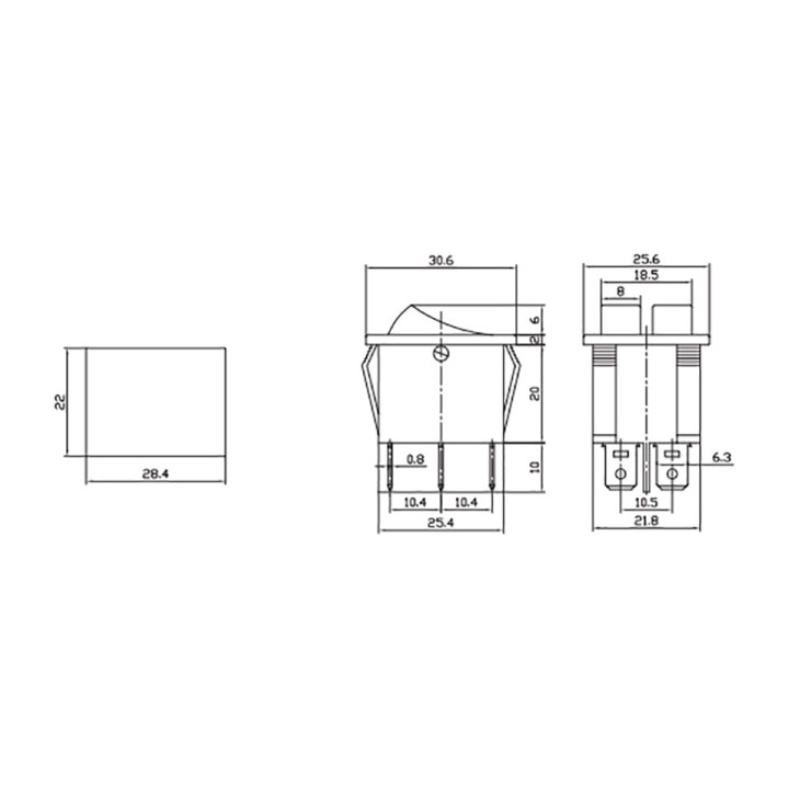 EDM Interrupteur double à encastrer 15 A 250 V (5UD) 45050