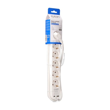 base múltiple de 6 tomas schuko con interruptor y 2 puertos de carga usb-a+c 1,5 m h05vv-f 3g1,5 mm2 16 a 250 v