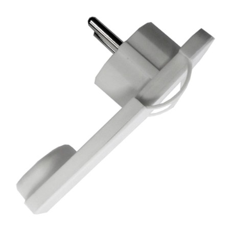 extra lapos schuko dugasz oldali kivezetéssel 2p+t 10/16 a 250 v 4,8 mm