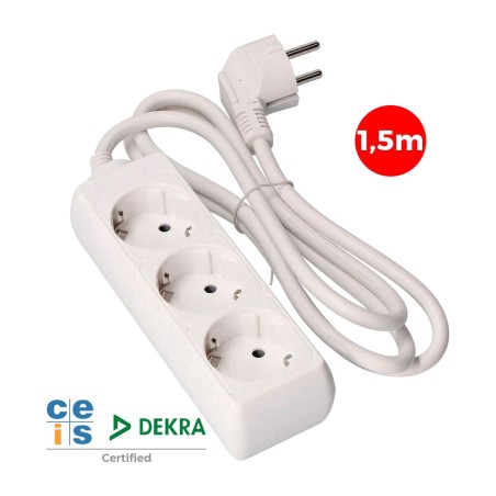 multipresa schuko a 3 prese h05vv-f 3g1,5 mm2 16 a 250 v 3680 w
