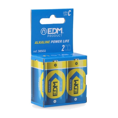 alkaline batterij power life c lr14 1,5 v 2 uds 50 mm