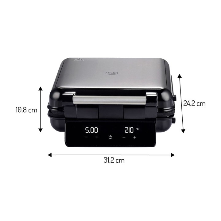ADLER Piastra per sandwich 4 in 1 con piastre
