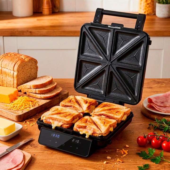 ADLER Appareil à sandwichs 4 en 1 avec plaques