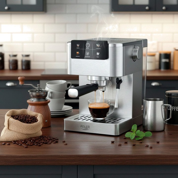 ADLER Espresso kávovar 5 v 1 s parič mlieka AD4390 1350 W 20