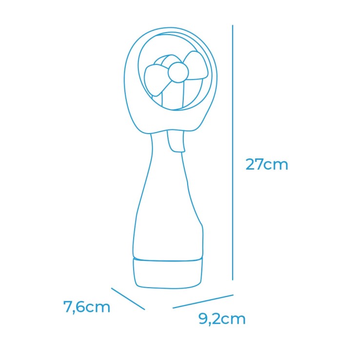 EDM Ventilador pulverizador de agua a pilas 2 X AA (12UD)