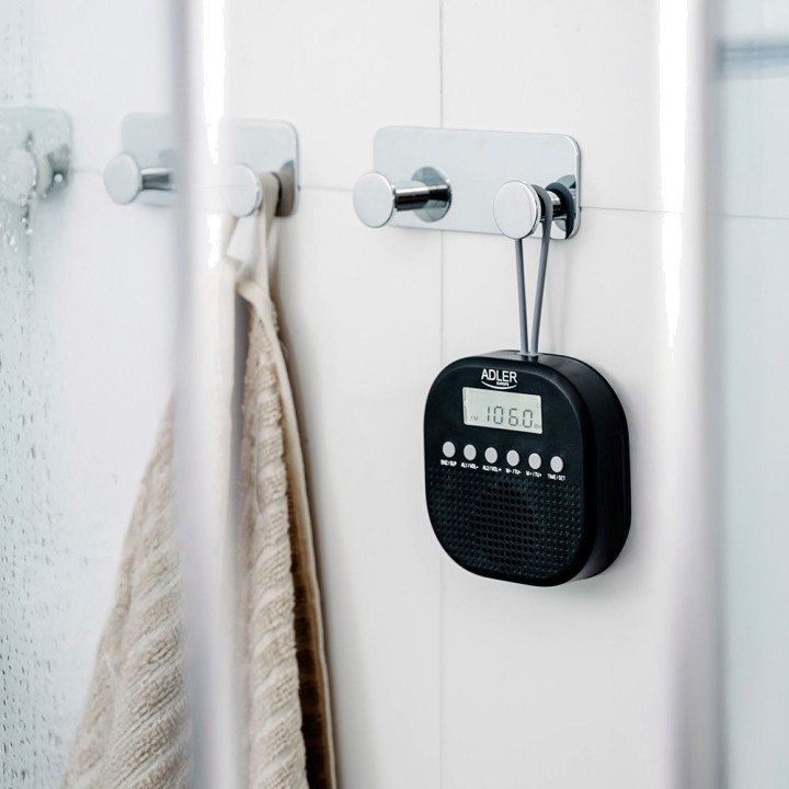 ADLER Radio de douche résistante à l’eau avec réveil AD 1912