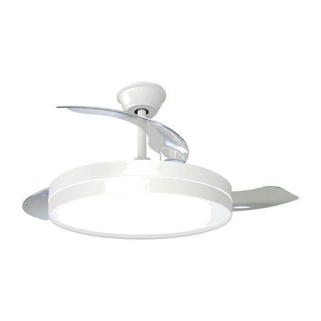 ventilateur de plafond avec éclairage led, pales rétractables et télécommande 3cct 36 w 4100 lm 107 cm