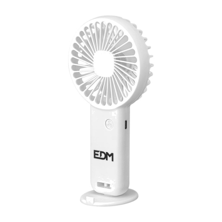 EDM Rechargeable handheld fan with removable base and