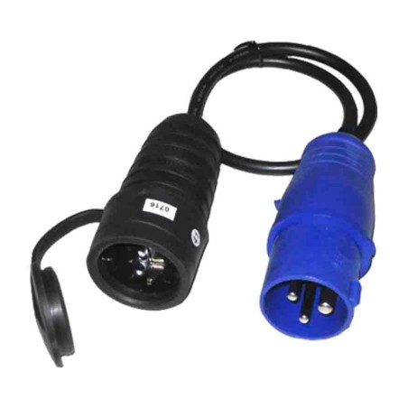 ipari dugós adapter schuko aljzathoz kábellel cetac 2p+t 16 a 230 v ip44