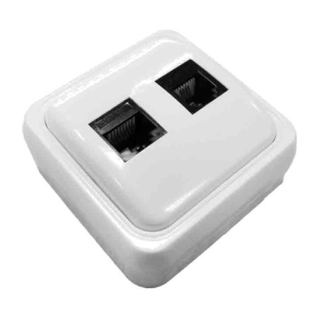 toma de teléfono y adsl de superficie onsen 65x35x65mm