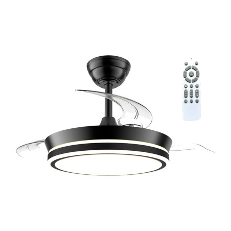 ventilador de techo led con aspas retráctiles y mando a distancia 3cct 39 w 4290 lm 90 cm ø41 38